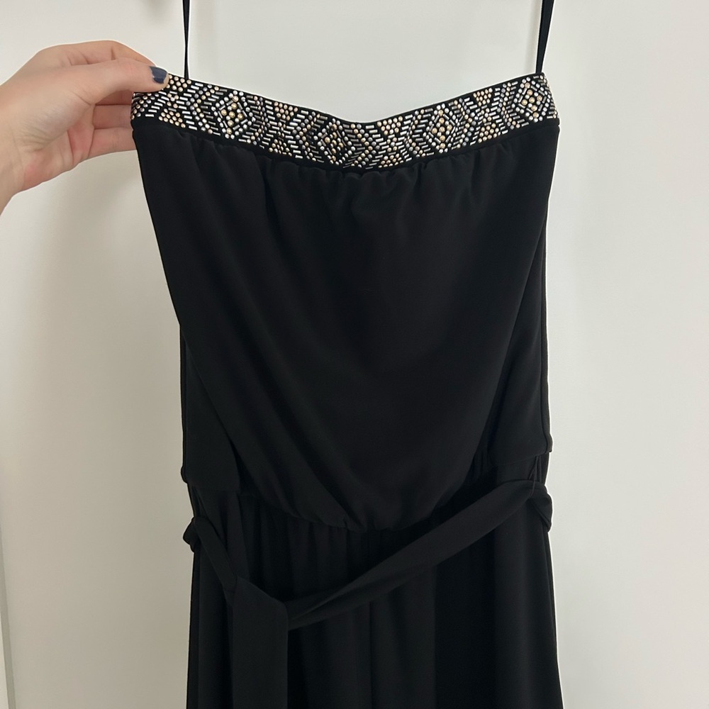 White House Black Market Black Strapless Jumpsuit - Picture 4 of 6